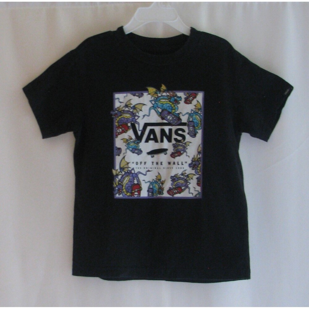 Little Kids Vans Cotton Logo T-shirt Black Size 4/5